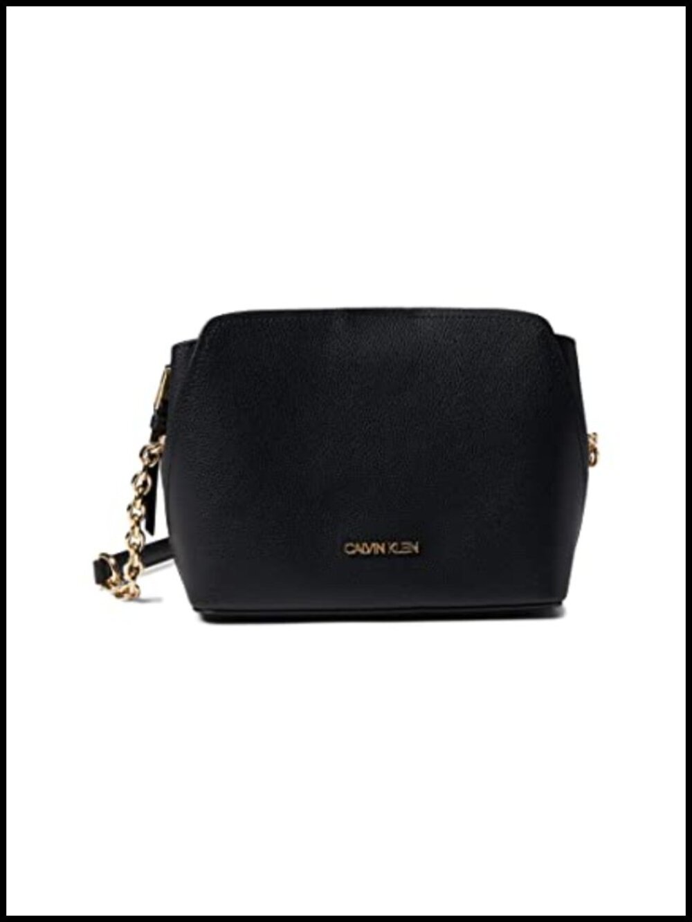Micro Pebble Triple Compartment Chain Crossbody Handbag